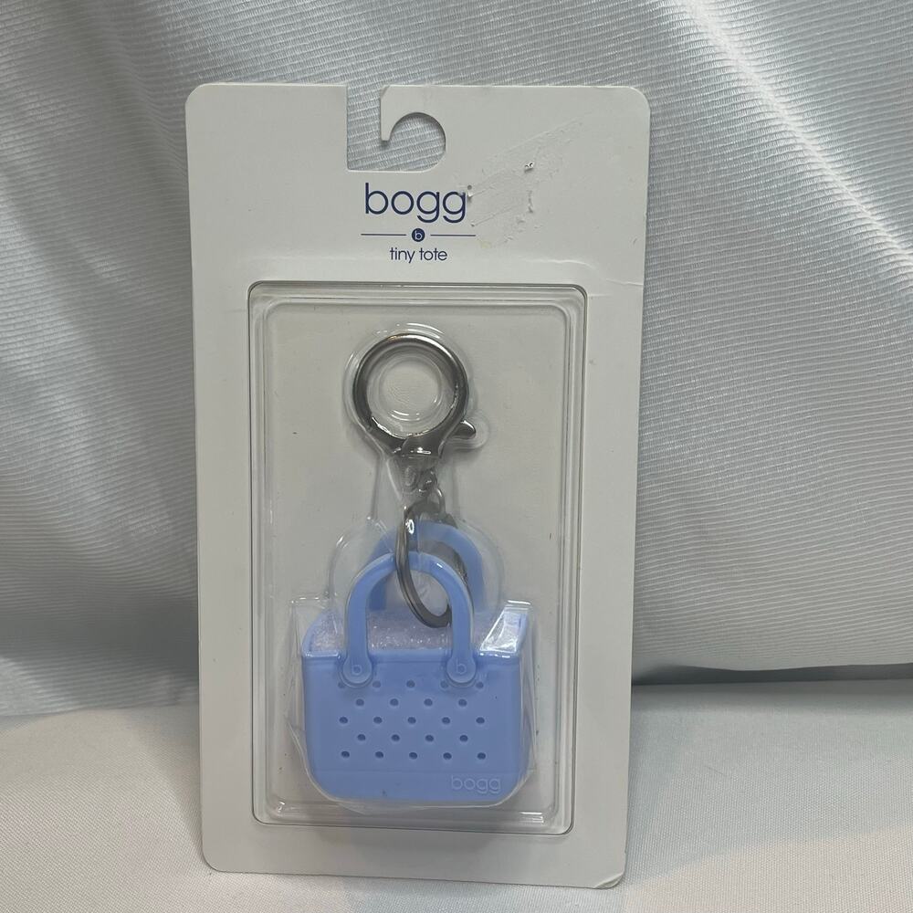 Bogg Bag Tiny Tote Keychain Clip Light Blue New in Box